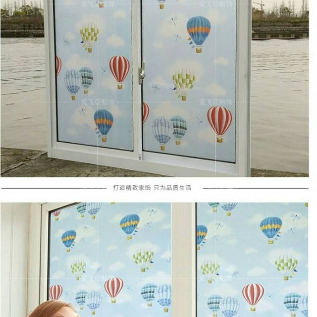 Walpaper stiker sunblast (khusus kaca) motif kartun balon