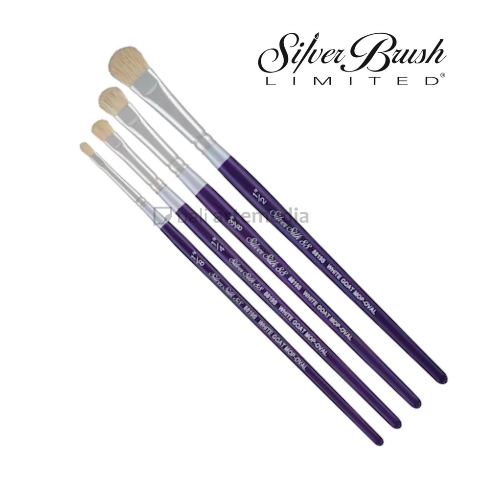 

Silver Brush Silk 88 - White Goat Mops-Oval 8819S