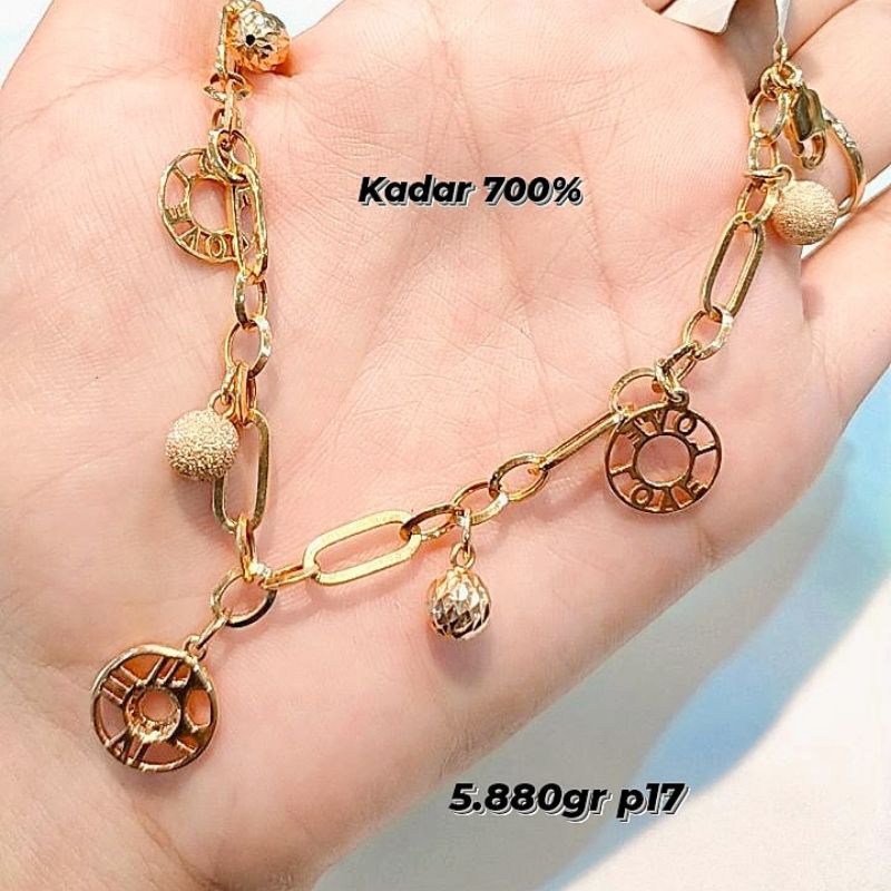 gelang emas Jakarta kadar 700