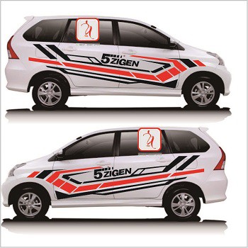 CUTTING STICKER MOBIL STRIPE-02 STIKER MOBIL AVANZA RUSH HRV KEREN