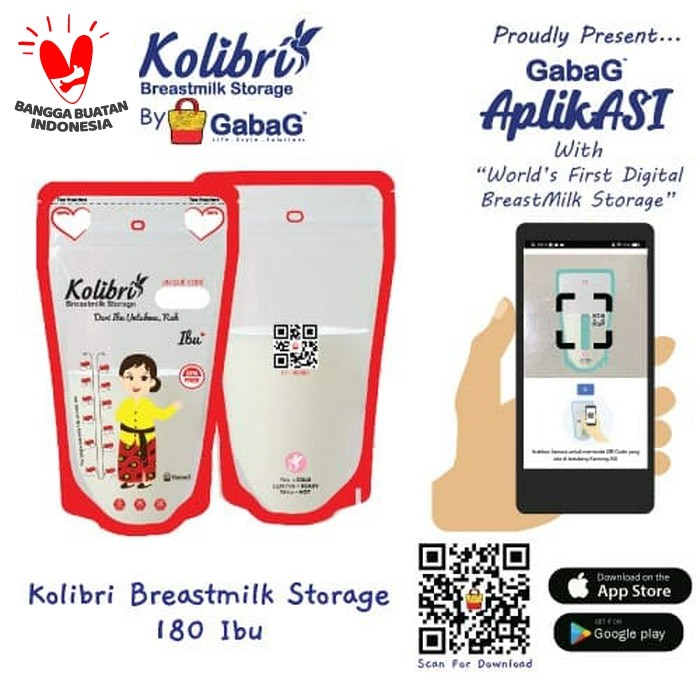 kolibri Kantong Asi Gabag 180ml Batik isi 30 lembar