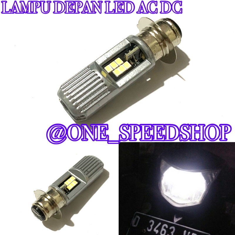 Promo lampu led ac dc h6 12led 2sisi Bholam led 12mata white universal kaki h-6