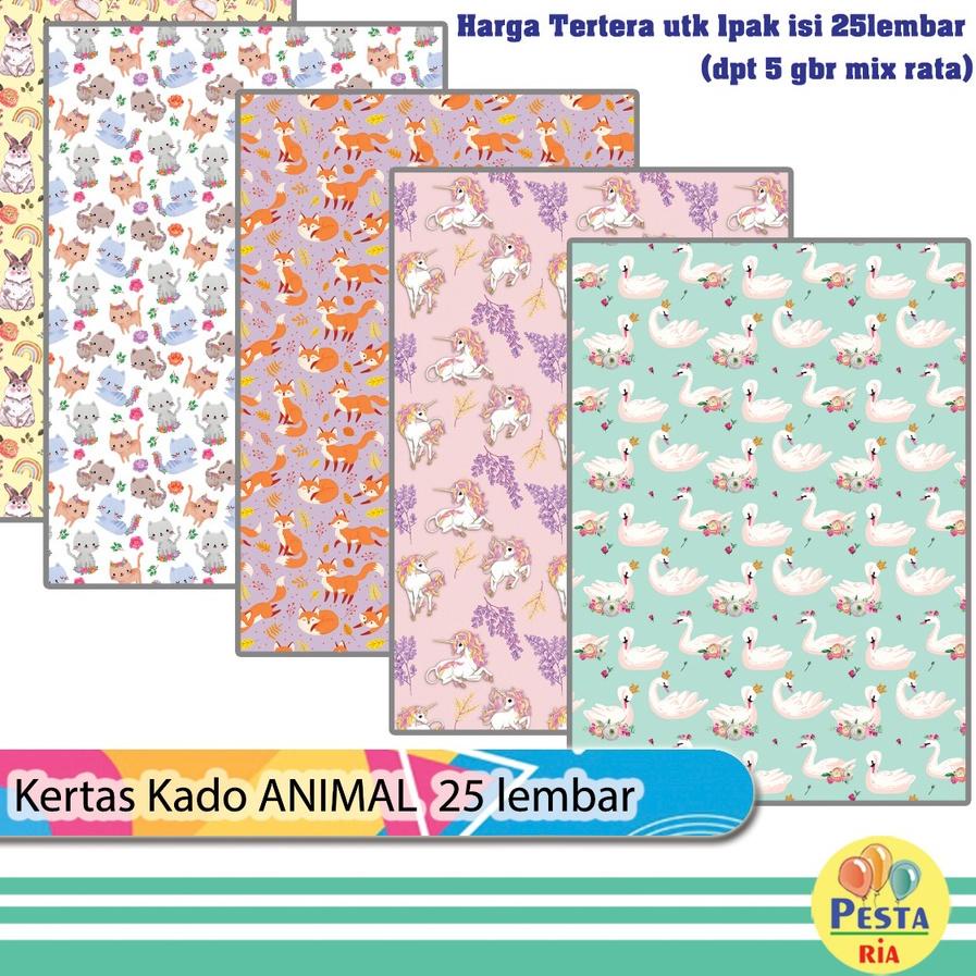 

Miliki Murah! 1Set 25lmbr Kertas kado motif ANIMAL CUTE A, kertas kado karakter, kertas kado animal cute, Kertas Kado Setara Sanwa Sansan Wawa