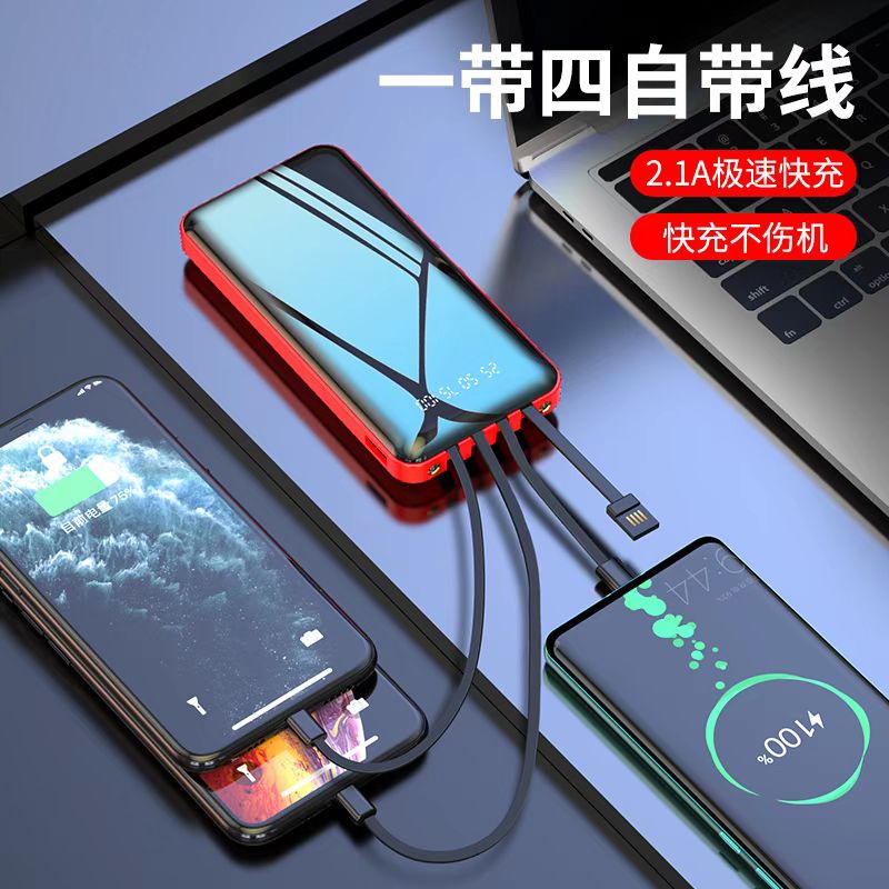 READY - Powerbank  Fast Charging 10.000mAh 4 Output 2 Input  Pocket Size High Quality