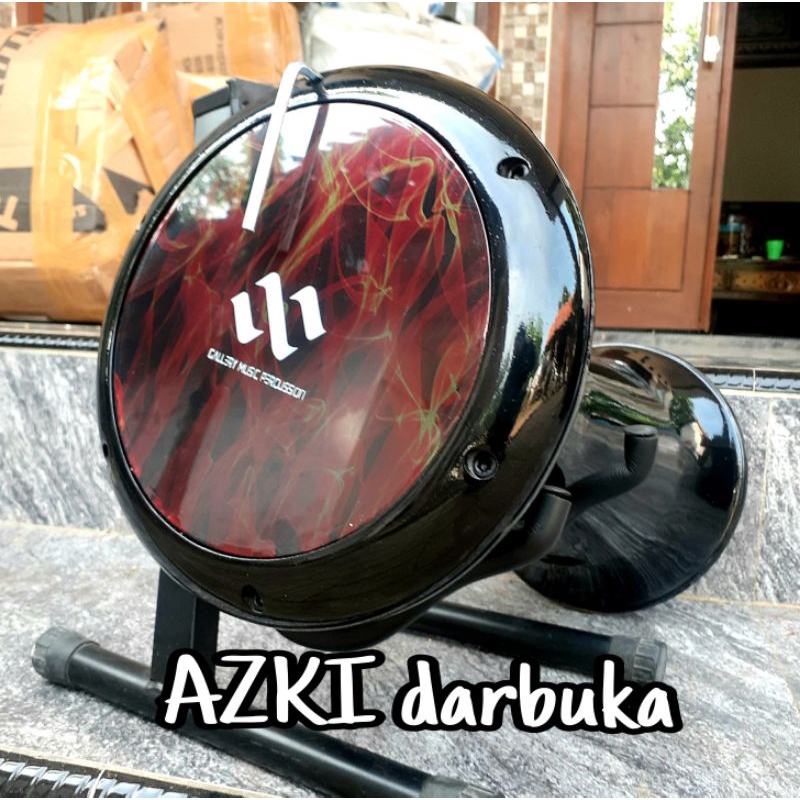 DARBUKA HITAM POLOS GILAP/ UK 8INC (FULSET)