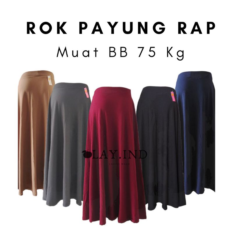 Rok Payung Rap // Rok wanita kekinian // Pinggang Lebih Melar // Rok Payung Bisa CoD // Rok Muslim