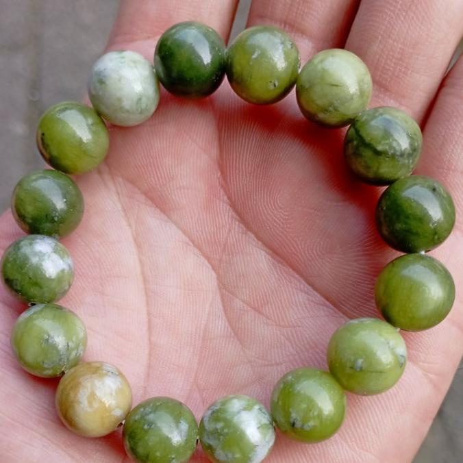 gelang batu natural giok green sojol sulawesi size medium Termurah