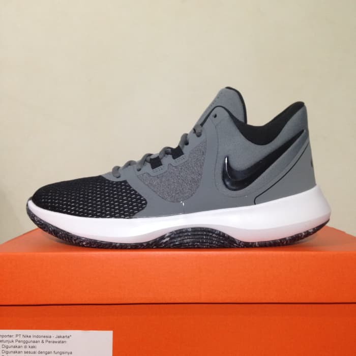 Sepatu Basket Nike Air Precision II Cool Grey Black AA7069-011 Ori