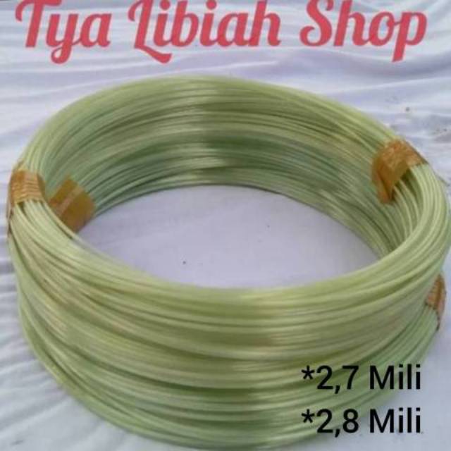 Ruji Jeruji Fiber 2,7mm hijau glossy untuk sangkar burung, kondisi Roll jual perkilo.