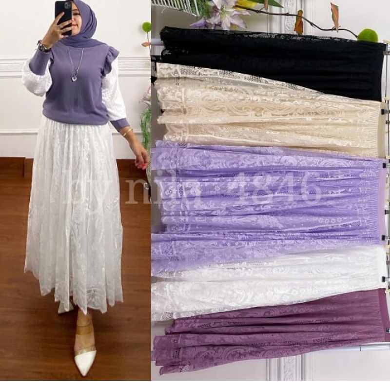 rok tutu brukat import premium ori zura