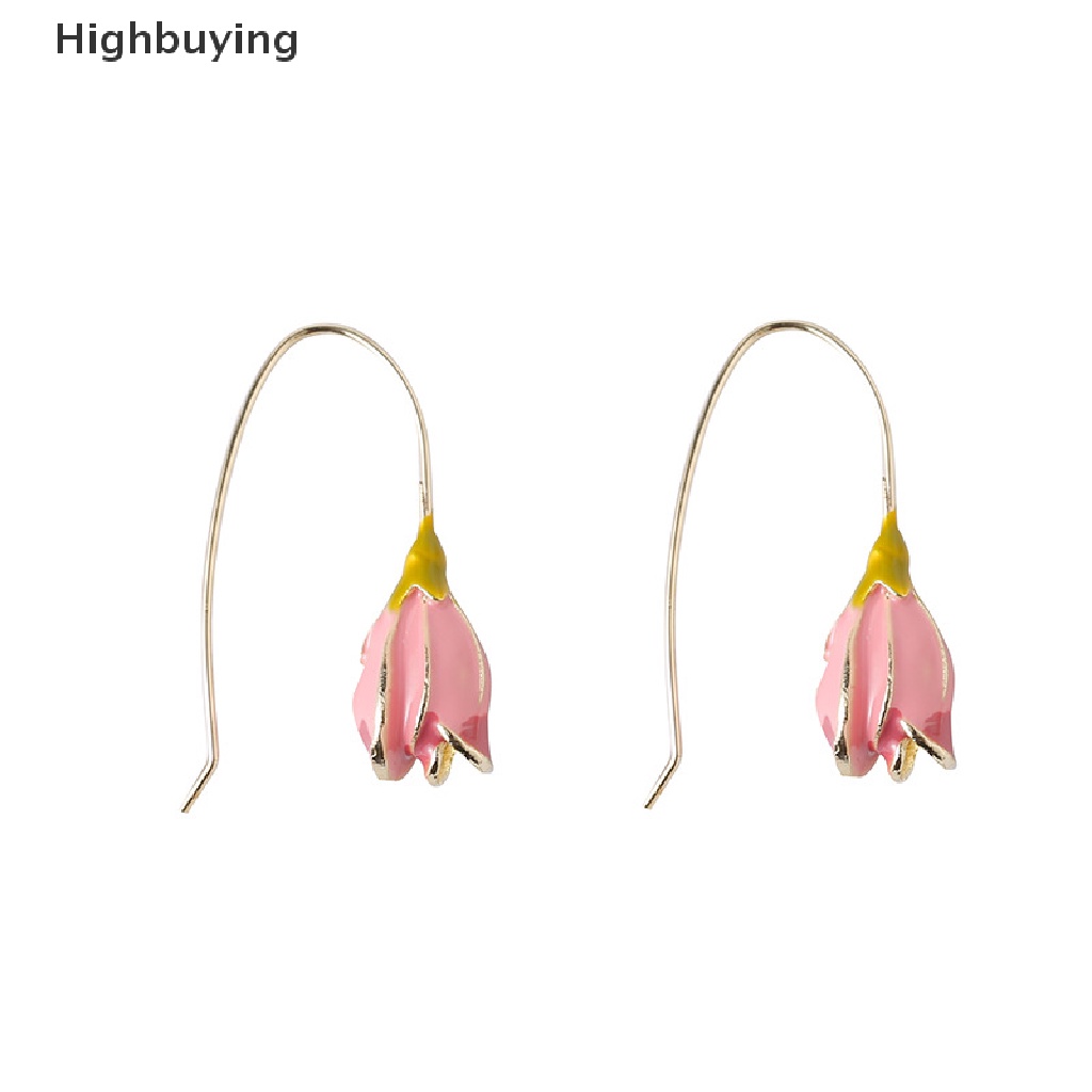 Hbid Anting Tusuk Retro Bentuk Bunga Tulip Gaya Perancis Untuk Wanita