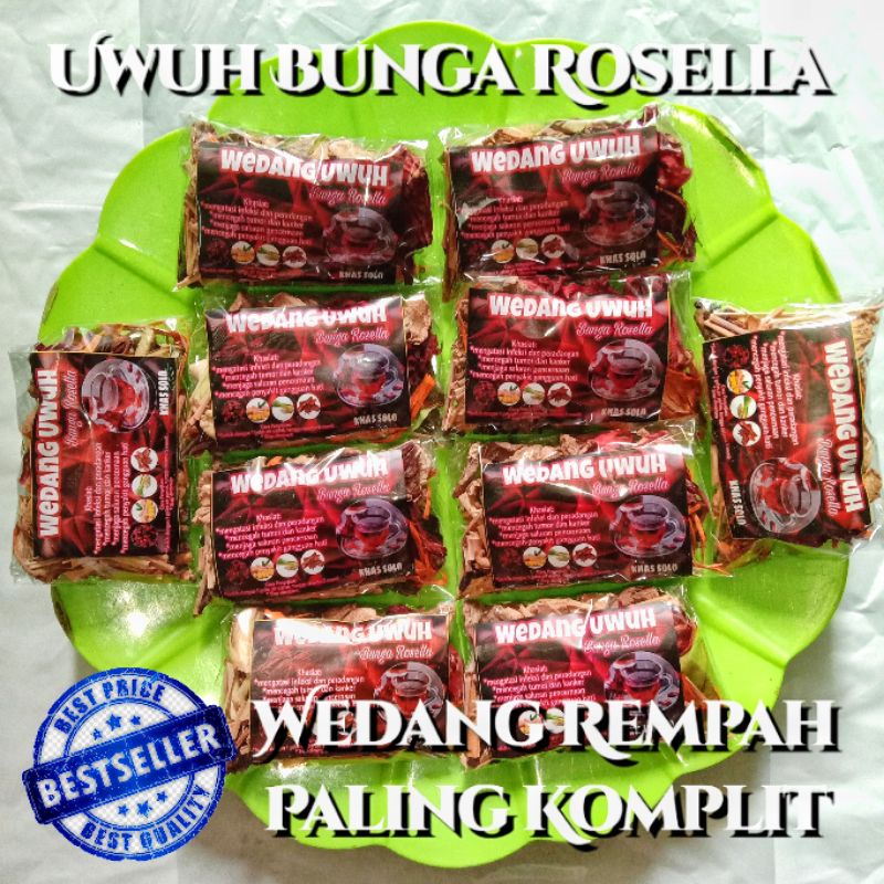 

Wedang UWUH BUNGA ROSELLA Rempah Paling Komplit JSR Khas Solo 1Bks/pcs