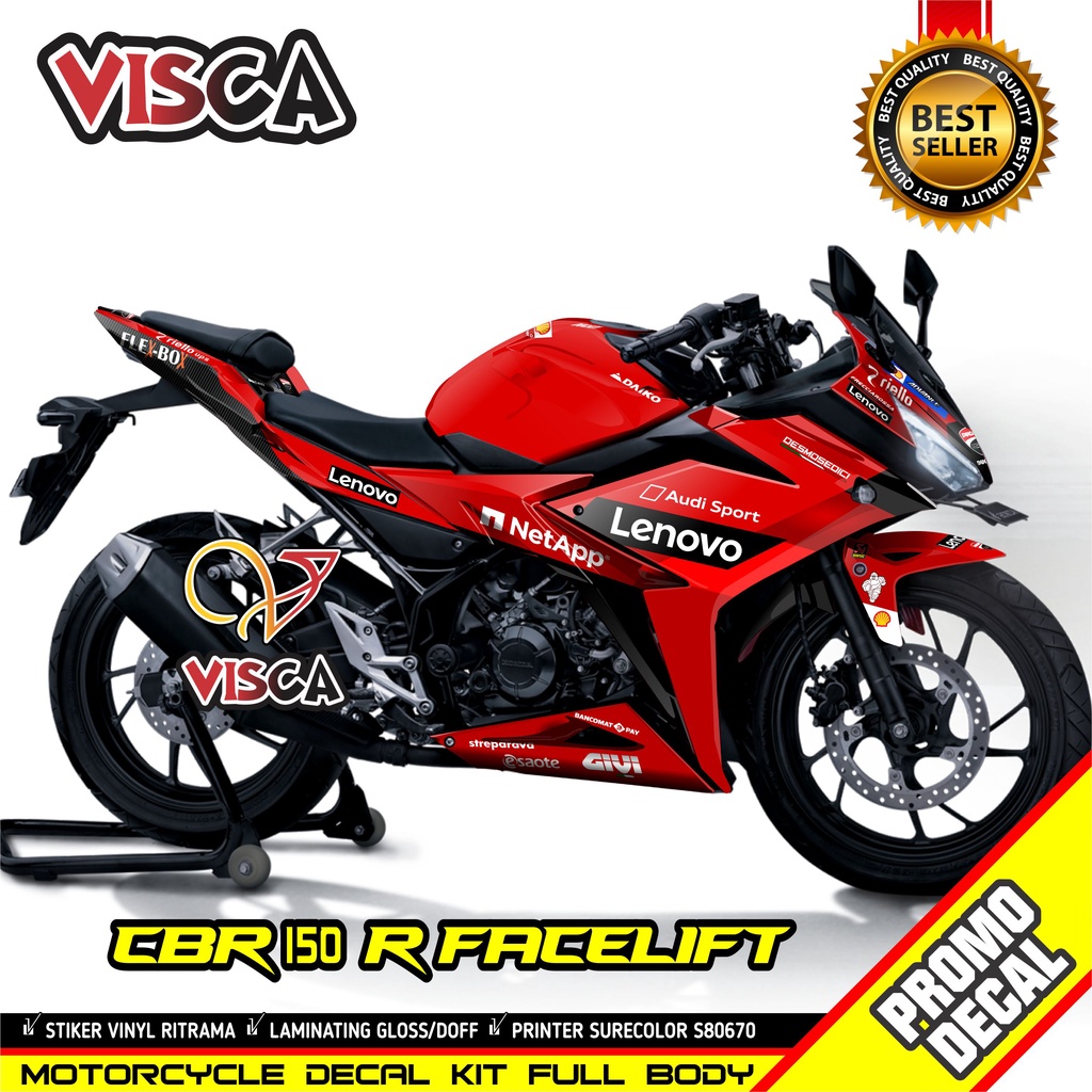 Decal Cbr 150r Facelift Full Body Decal Cbr 150r Full Body Stiker Cbr150r Full Body Livery Ducati 20