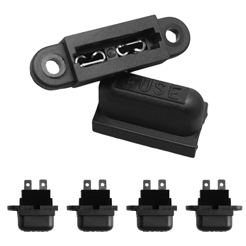 Cre 5pcs Box Holder Sekring Gepeng 30a Amp Untuk Mobil / Perahu / Truk