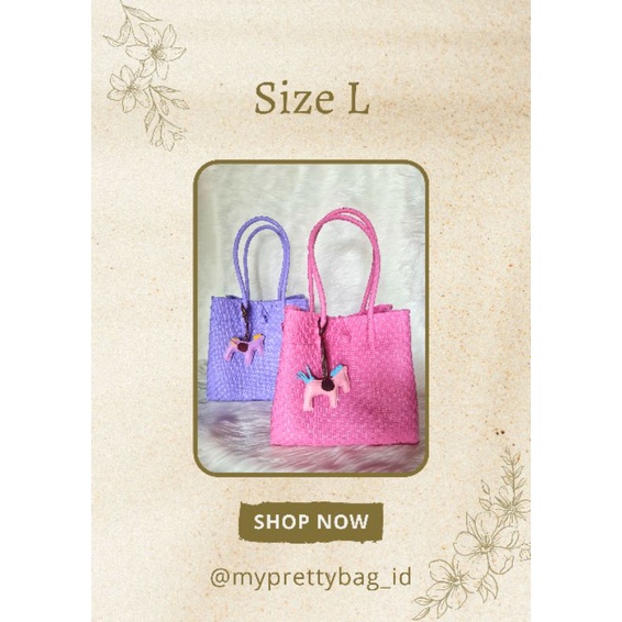 Size L Tas Jali Tas Jali Tas Anyaman Plastik Premium