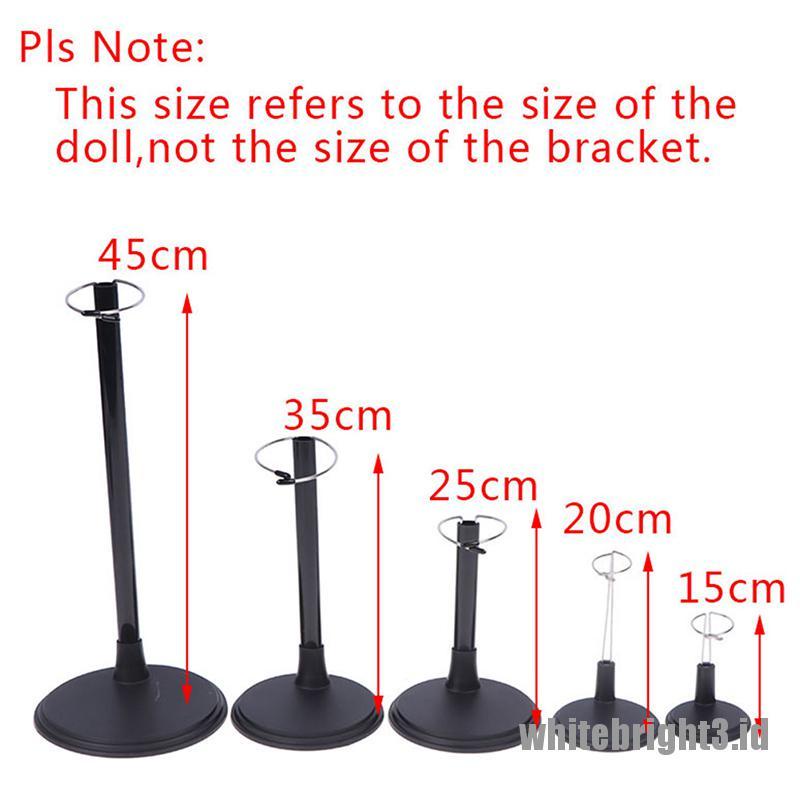 (white3) Stand Holder Boneka Bahan Metal Adjustable