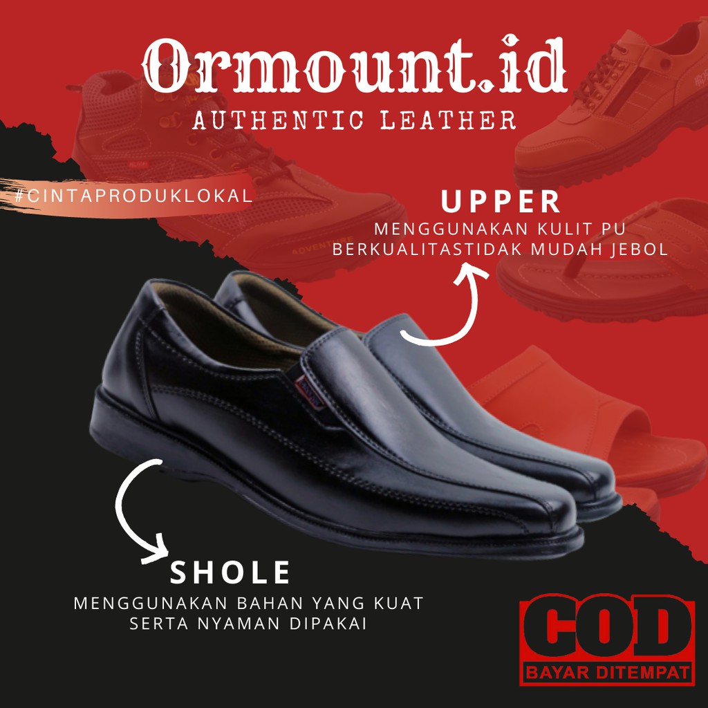 Sepatu Pria Kulit Sepatu Kerja Pria Sepatu Pria Fashion Fantovel Bertali Kantor Kerja Pria Original