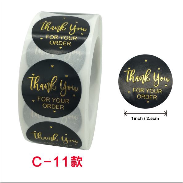 

Sticker Stiker Roll Label Cookies Kue Permen Goodie THANK YOU 56