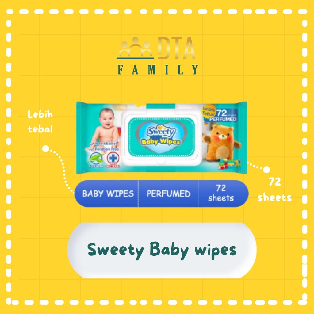 Sweety Tisu Basah 72sheet