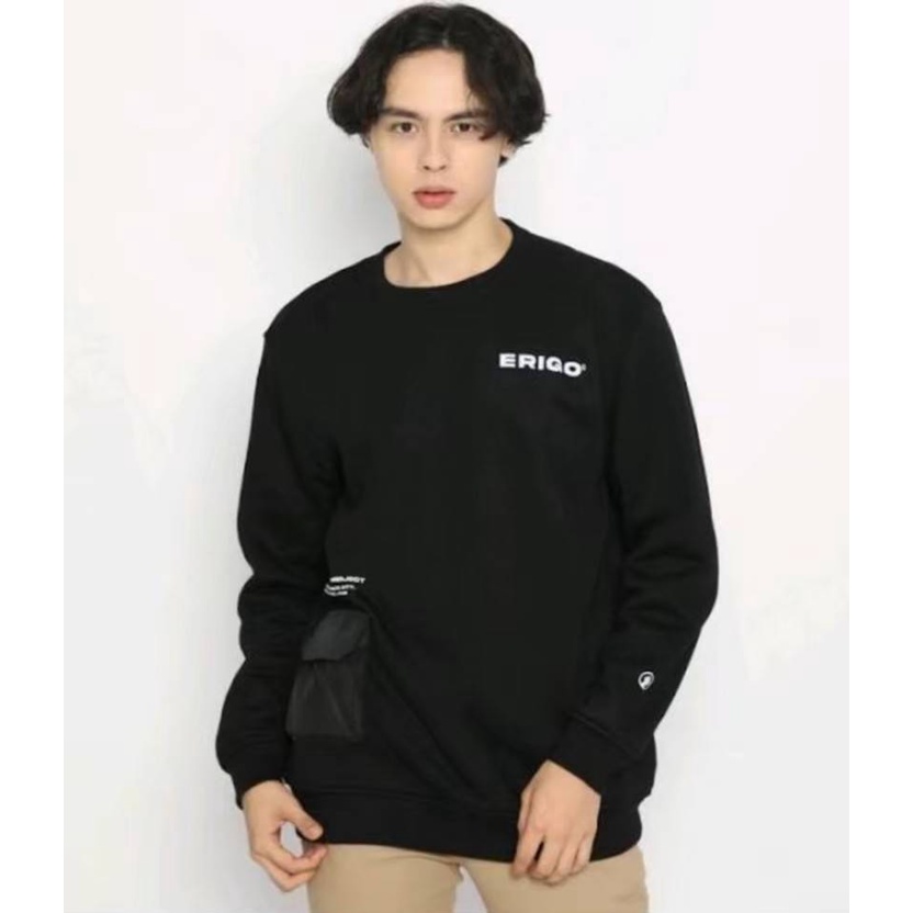 Crewneck Kombinasi Viral Bordir Pria Wanita - Sweater bordir pria wanita