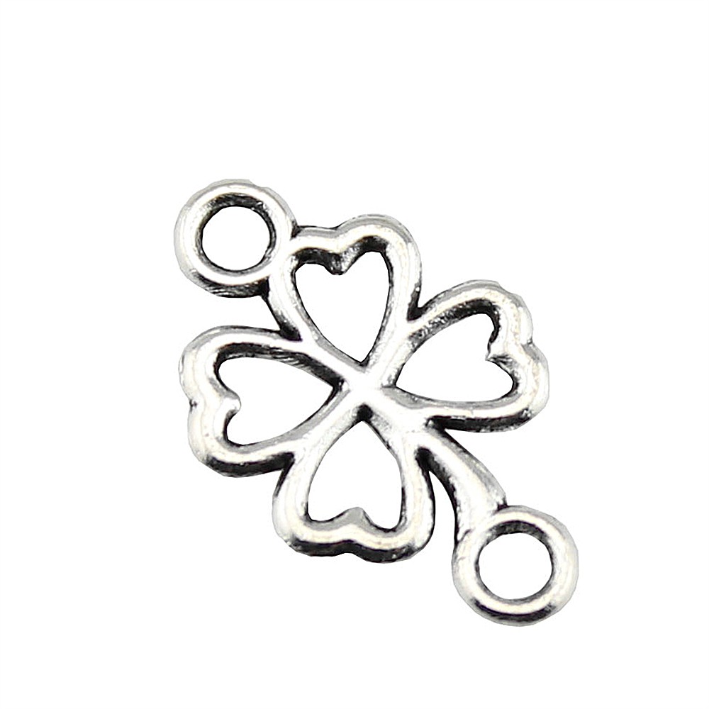 6Pcs Charms Liontin Bentuk Clover Semanggi