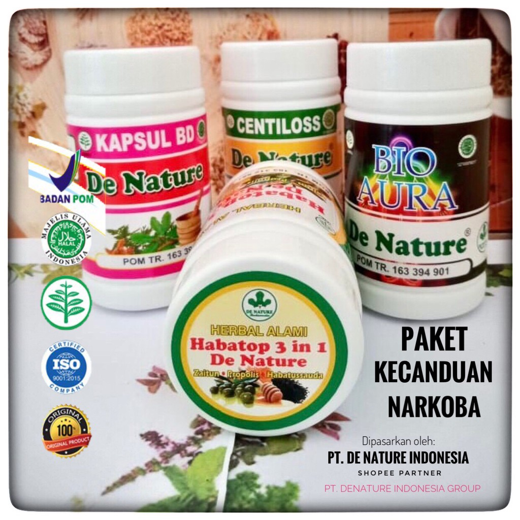 DeNature Herbal Obat  Kecanduan Narkoba Ketergantungan Obat Obatan Tembako Gorila