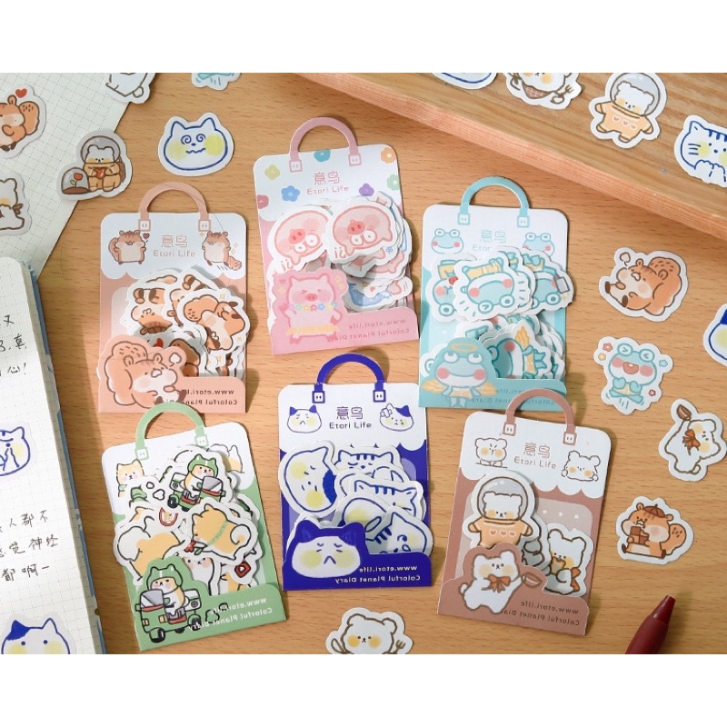 

40 Pcs Sticker Aesthetic - 42 Dekorasi Journal Planner Scrapbook Cute Animal Stiker Estetik Jurnal Seri Hewan Lucu