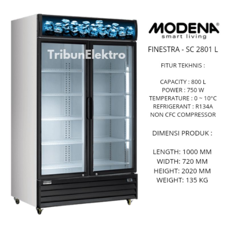 Showcase Modena 2 Pintu SC 2801 L