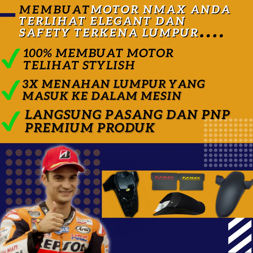 PAKET BIG SELL Spakbor Kolong New Nmax 2020 Mesin Hugger Nmax 2020 New Gratis Mudflap Dan Sambungan