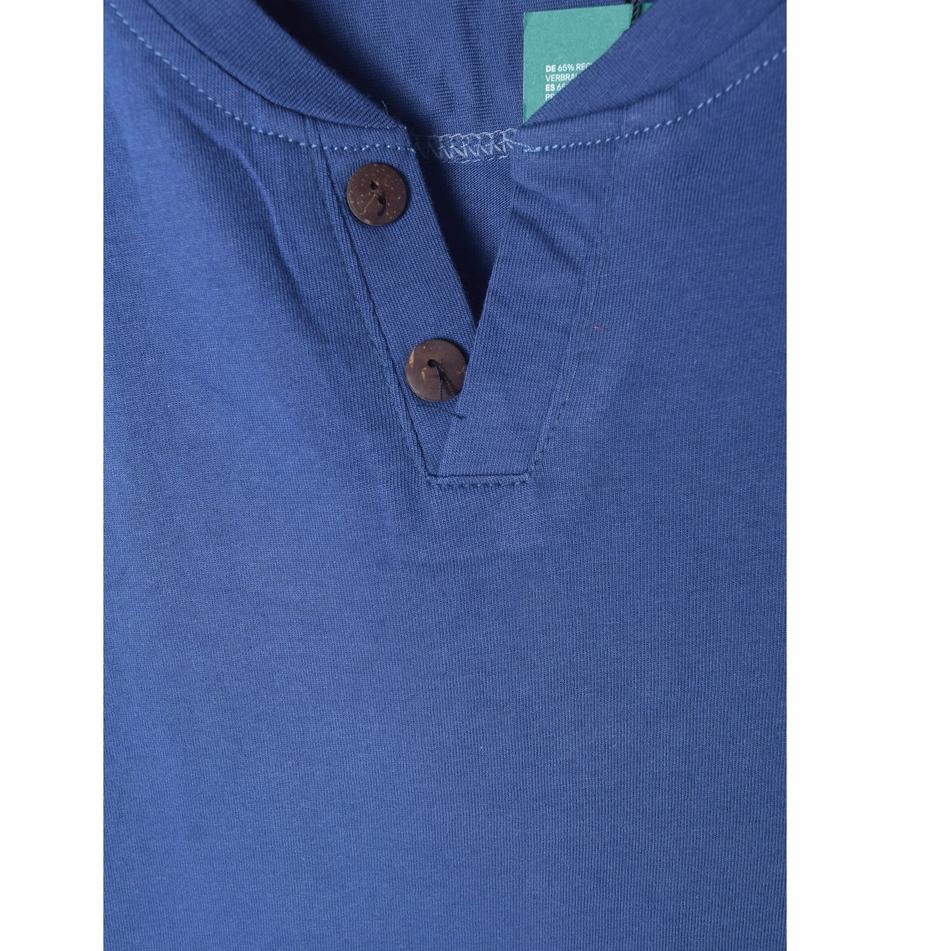 ✨IMPORT✨ Kaos Henley Pria, Kaos Kancing Pria Cowok Polos kancing/Henley Kaos Kancing V premium Murah