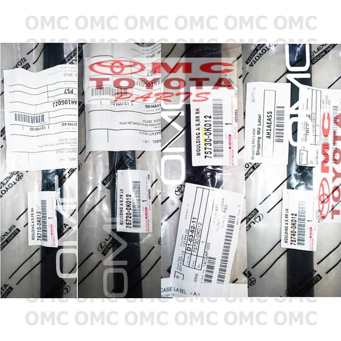 Pelipit Pintu Karet Kaca Luar 1 Set Depan Belakang Kanan Kiri Innova 75710/20/30/40-0K012