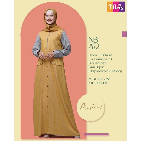 KOLEKSI GAMIS NIBRAS TERBARU NBRS NB A72 /GAMIS NIBRAS TERBARU 2020 / GAMIS KEKINIAN / NIBRAS 2020