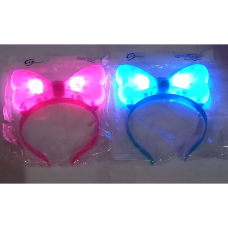 bando pita polkadot bando Mickey LED 2varian