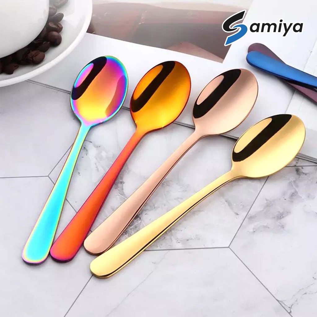 Sendok teh warna / tea spoon color / sendok teh dessert stainless