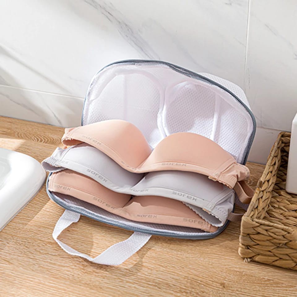 Laundry Bag Bra Zipper Keranjang Cuci Bh Khusus Mesin Cuci Tas Cuci Bra Besar Kantong Cuci Bh Sarung Cuci Bra Pouch Cuci Bra Import Premium