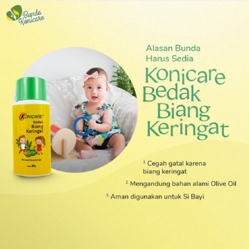 Bedak KONICARE/Bedak Biang Keringat/Bedak gatal gatal