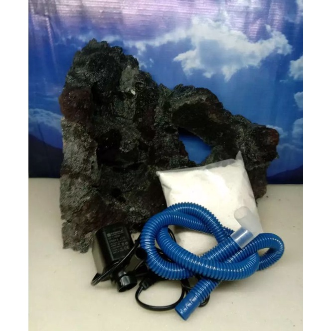 tebing air terjun sudut larva fullset 25cm aquascape