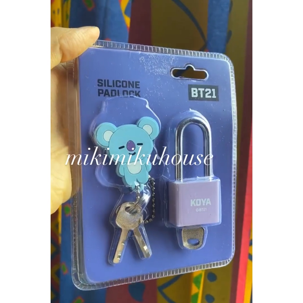 OFFICIAL BT21 SILICONE PADLOCK GEMBOK KUNCI KEY OFFICIAL KOREA MERCH BTS TINYTAN GANTUNGAN MERCHANDI