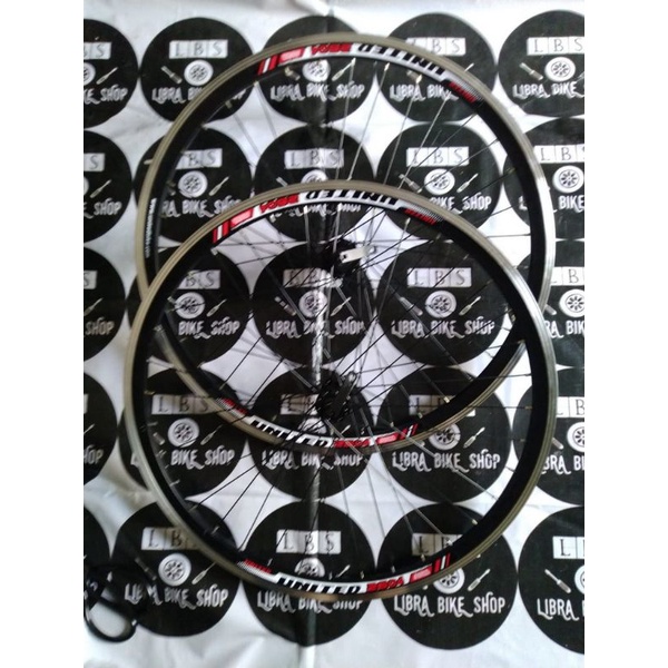 WHEELSET 26 UNITED VG-2604 HUB UNITED VBRAKE QR JARI STAINLESS HITAM
