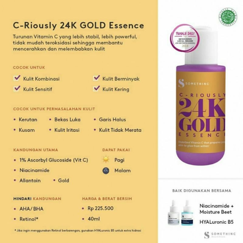 SOMETHINC C-RIOUSLY 24K GOLD ESSENCE