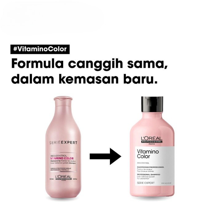 LOREAL Serie Expert Vitamino Color Shampoo - Shampo Perawatan Pewarna Rambut Berwarna 300 ml