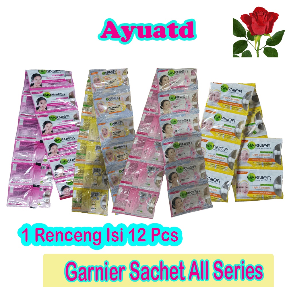 Garnier Cream / Facial foam Serum Sachet 7ml 12 pcs Harga 1 Renceng