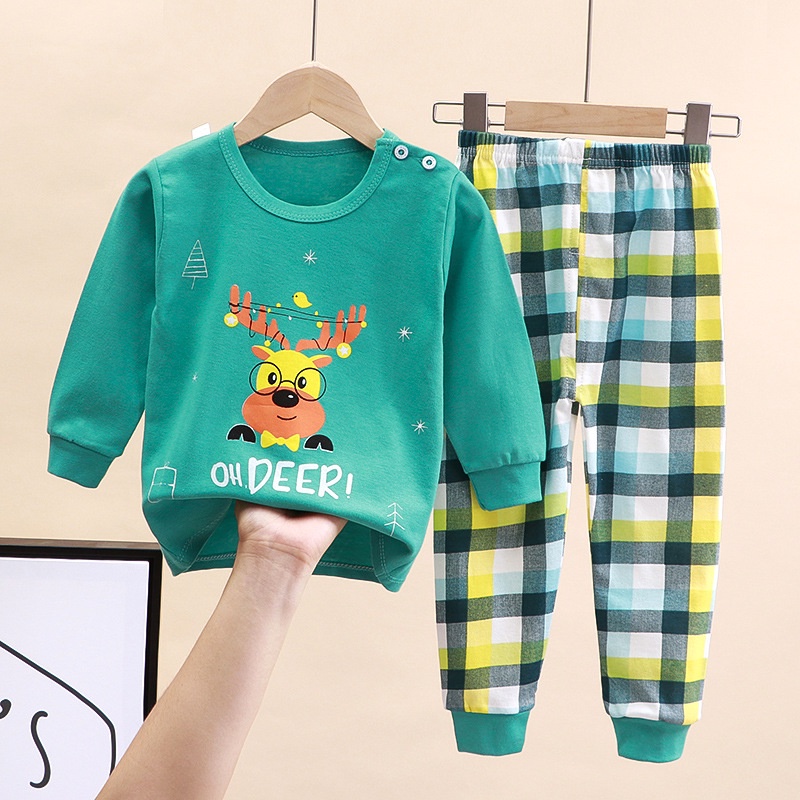 (0Bln-4Thn) COD Setelan Piyama Bayi / Setelan Piyama Lengan Panjang / Piyama Anak Import / Baju Tidur Bayi Import / Pajamas Anak Import / Baju Tidur Anak Import -PY47