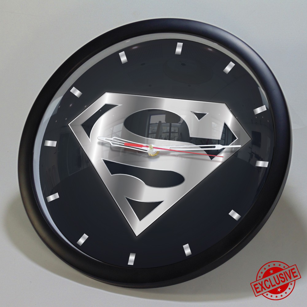 (ISTIMEWA &amp; BAGUS) JAM DINDING SUPERMAN SILVER - LIMITED EDITION