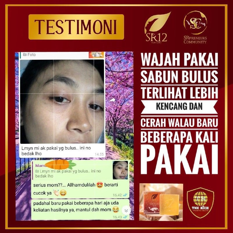 SABUN BULUS BPOM TERLARIS SR12 SABUN WAJAH SABUN GATAL BULUS BAR SOAP SR12 ORIGINAL AMAN HANZA