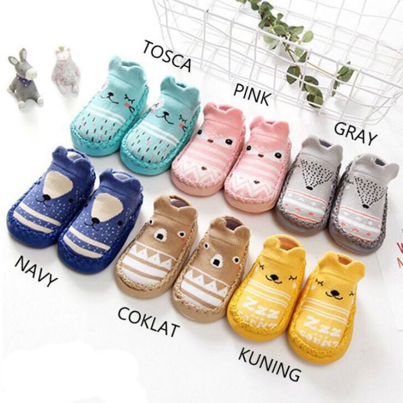 SEPATU KAOS ANTI SLIP BABY / KAOS KAKI PREWALKER ANAK / KAOS KAKI BAYI / KAOS KAKI BABY / SEPATU BABY / KAIS KAKI ANTI SLIP