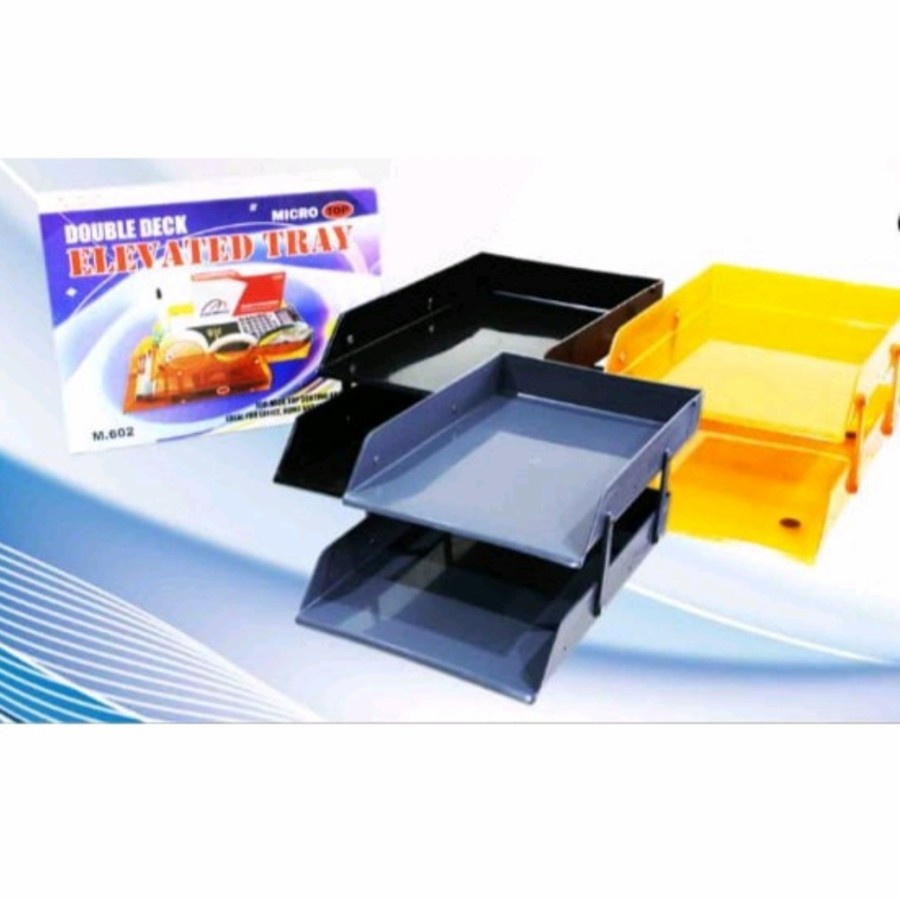 

Rak Kertas 2 Susun / Elevated Tray MICRO TOP Double Desk Tray M602