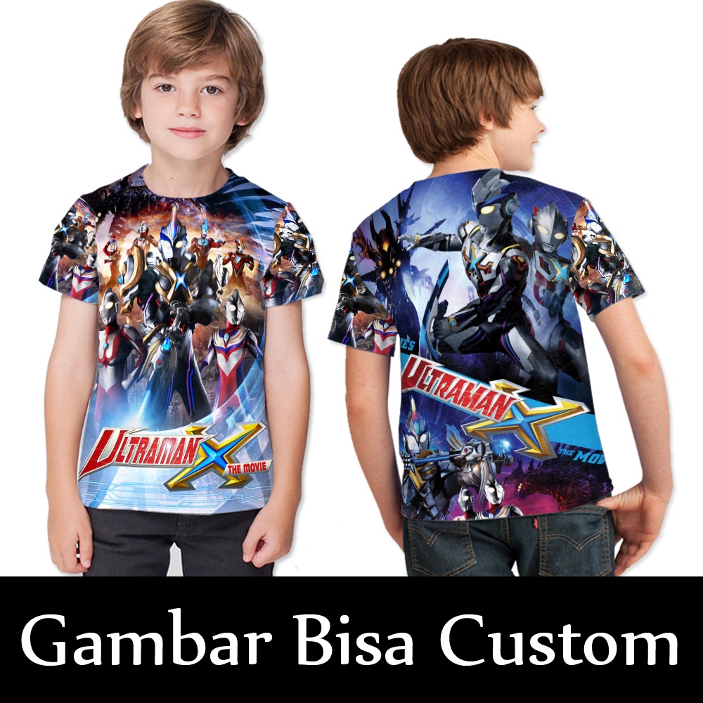 Kaos Anak Ultraman X || Kaos Baju Tshirt Anak Ultraman X || baju Anak Ultraman X  Fullprint || Kaos 