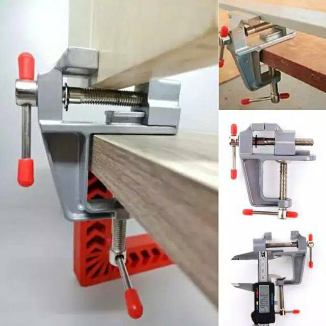 Mini Ragum Catok Penjepit Meja Table Vise Catok meja mini bahan aluminium