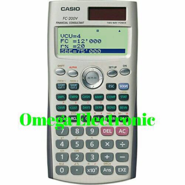 Casio FC-200V Financial Calculator Keuangan FC 200 V